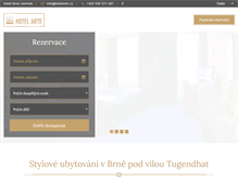 Tablet Screenshot of hotelarte.cz